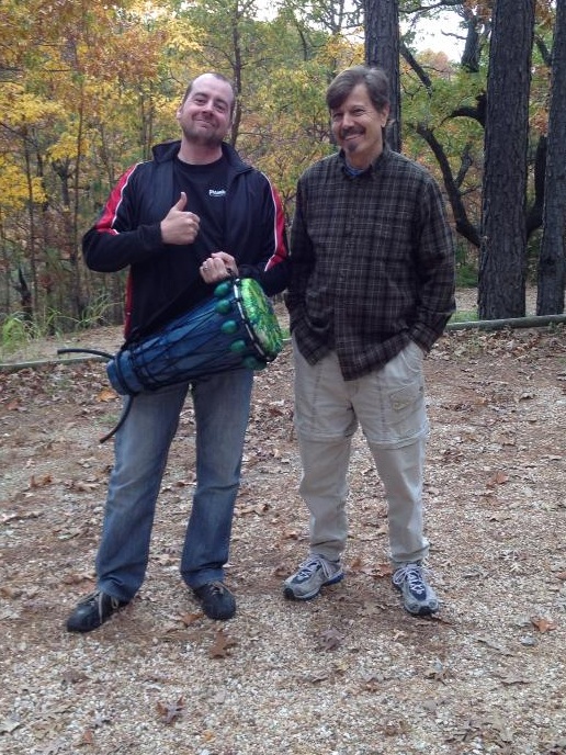 Jason and Doug at Doug's workshop outside of Eureka Springs, AR in 2013.
